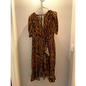 Nasty Gal ‘Easy Tiger’ Plus Wrap midi dress. New, never worn with tags on.